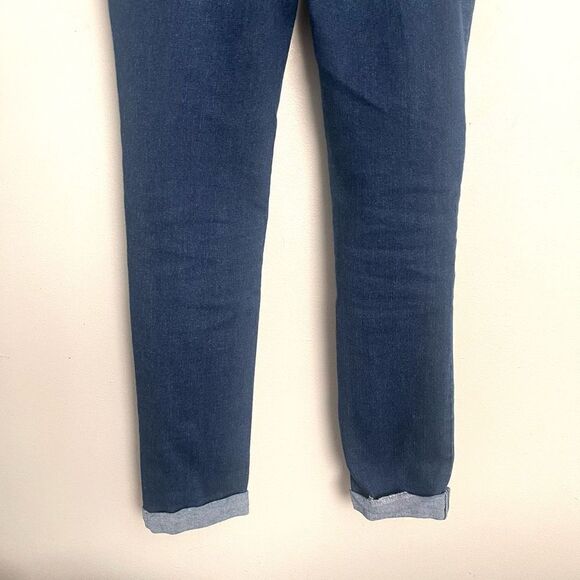 Justice Girls Overalls Size 8 Adjustable Flip Sequins Distressed Cuffed Hem Fall - Picture 7 of 10